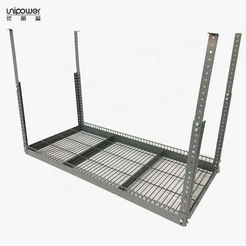 

Unipower 24"x48" Adjustable Heavy Duty Ceiling Mouted Overhead Storage Racks For Garage, Grey