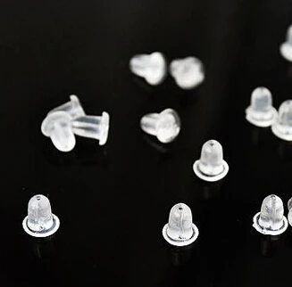 

Factory price Plastic Back Earring Hook Clasps stud Earrings Components Rubber Clutch accessories for women, Picture