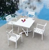 Diamond Vacation Leisure Swimming pool patio restaurant table and chair garden Hotel White aluminum dining outdoor furniture