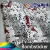 1.52m x 30m Popular Cartoon Funny Design Skull Bomb Vinyl Sticker Printing
