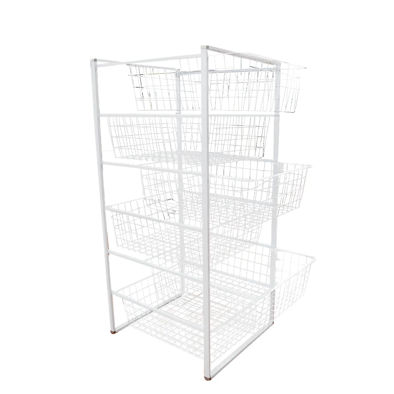 High Quality Multilayer Put Out Metal Wire Basket Set Metal Laundry