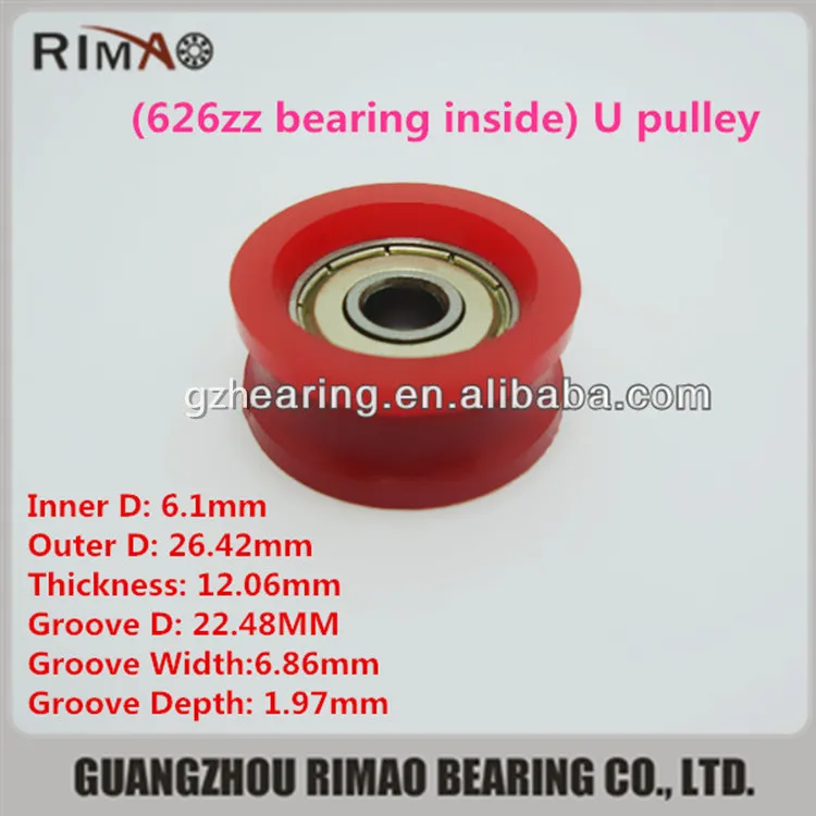 small v groove plastic roller u groove nylon roller wheel.jpg