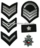 Kuwait Patches | Shoulder Chevron Insignia Patch in silver thread | Rank Chevron Patch