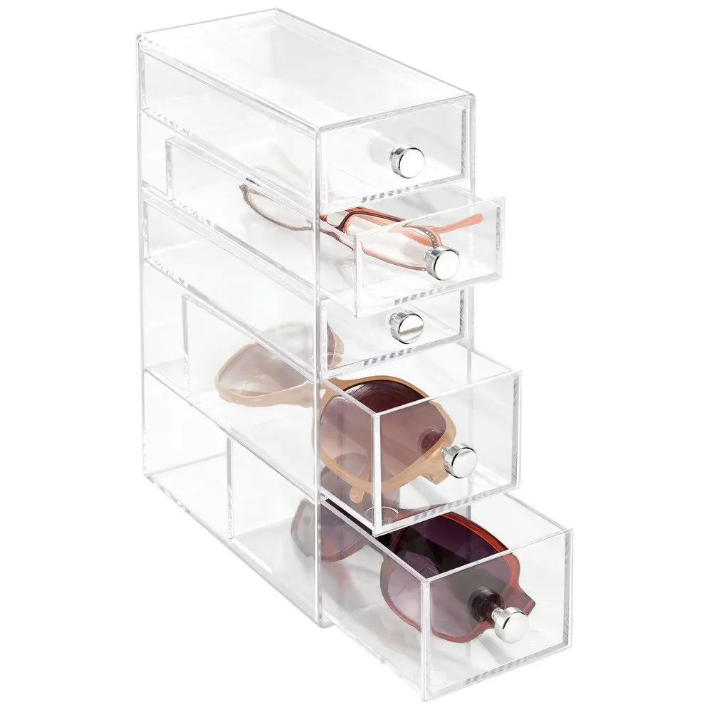 5 Drawers Home Shoe Storage Box Acrylic Sunglass Office Supplies
