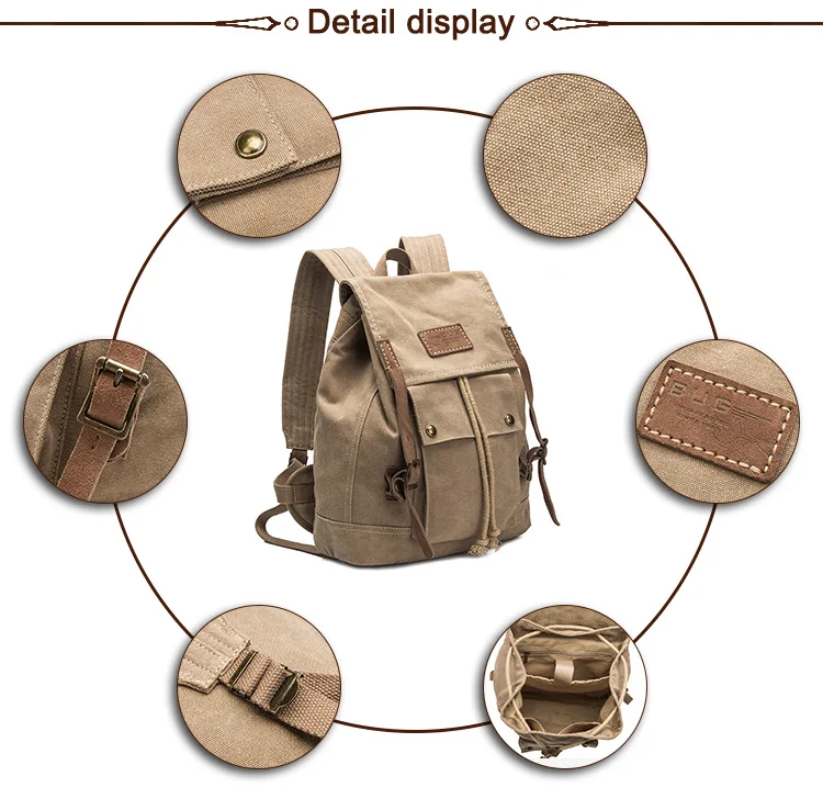 Wholesale Best Price Custom Canvas Leisure Durable Travelling Backpack Manufacturers China