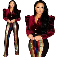 

Wholesale SA3478 women fashion classic burgundy ruffles vintage outwear