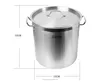 100L (50cm)stainless steel lcooking pot with 5 ply bottom and low price-- Guangdong Junzhan