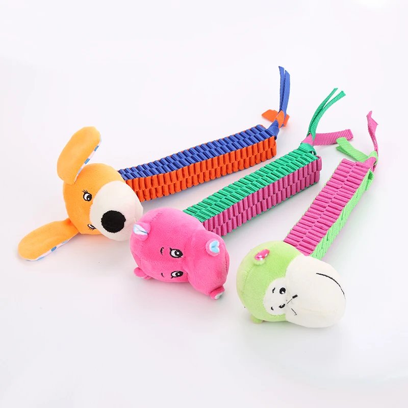 2019 Wholesale Durable Plush Dog Toy With Nylon Rope Pet Products For