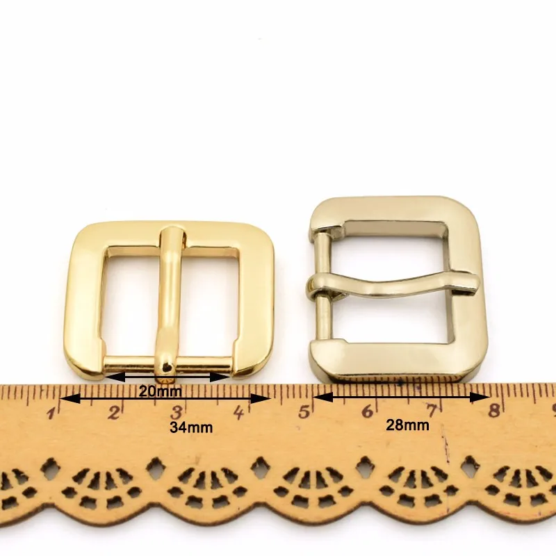 3/4 Inch Highgrade Silver Plated Single Pin Square Buckles For