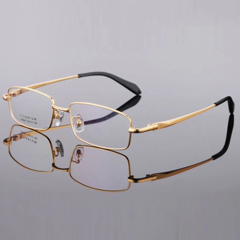 

Pure Titanium Optical Glasses Frame Men Ultralight Square Myopia Prescription Eyeglasses Male Full Frame Eyewear