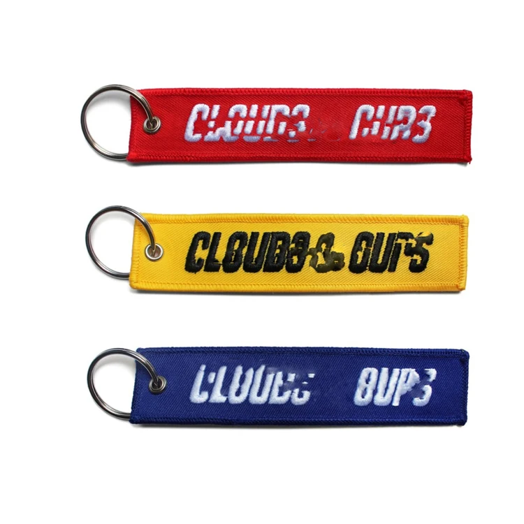 embroidered logo keychain