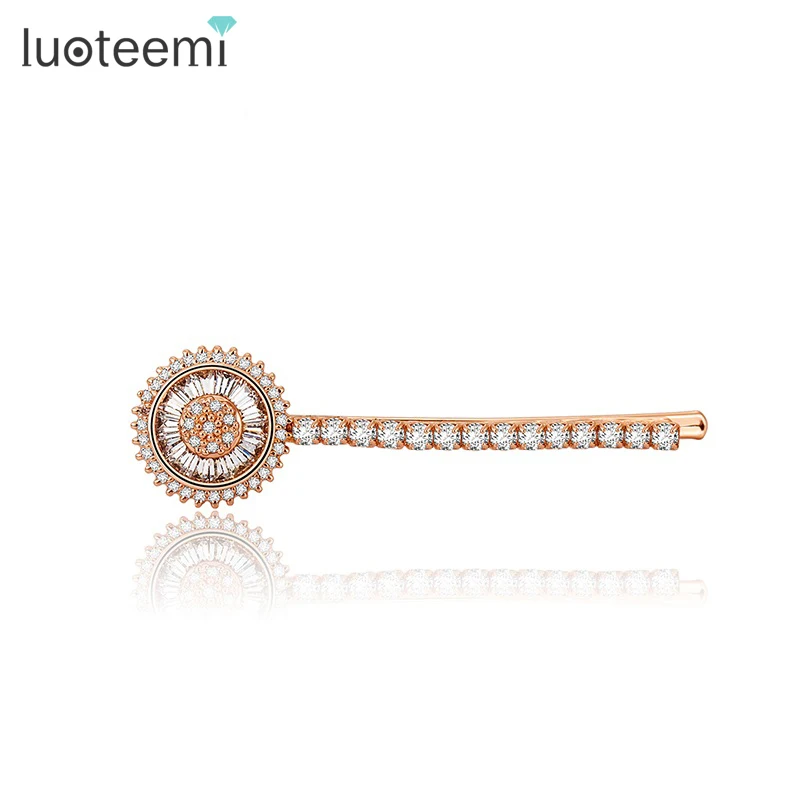 Luoteemi Wholesale Sparkling Women Hair Accessories Rose Gold