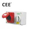 CEE IP44 4P 16A 32A 380V Industrial Interlock switch and socket