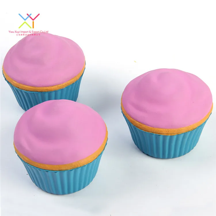 High Quality PU Foam Soft Promotional Cup Cake Shape Stress Ball