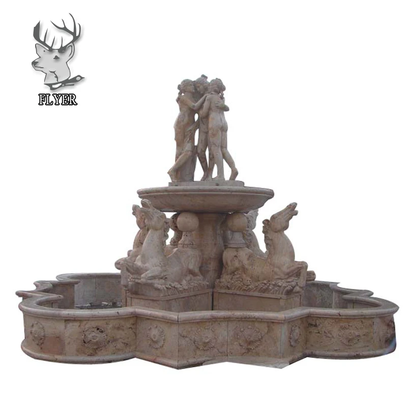 Hand carving large marble water fountain for sale