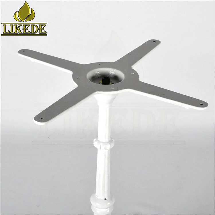 European Classic Antique White Cast Iron Metal Table Base Frame With Powder Coating on Sale
