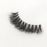 

3D Faux Mink Eyelashes Clear Band Invisible Wholesale Faux Mink 3D Strip Eyelashes