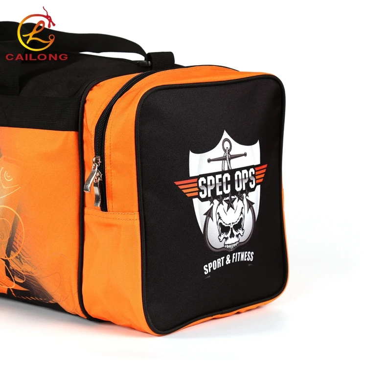 Wholesale OEM skull pattern men sports duffel travel bags