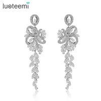 

LUOTEEMI High Quality Luxurious Romantic Mariage Bridal Wedding Decoration Party Women Earrings Jewelry