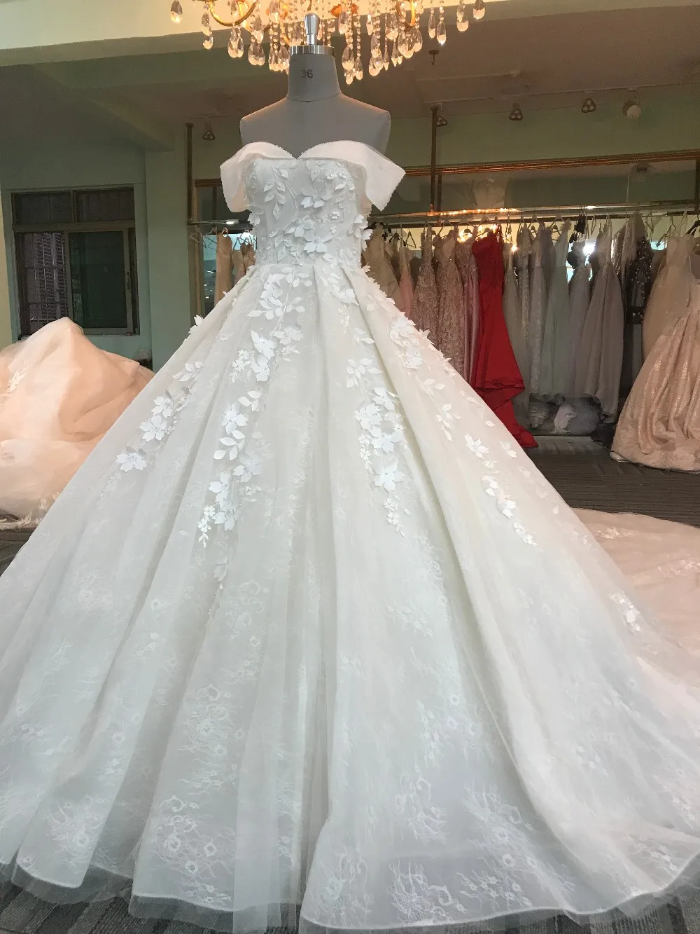 Luxurious High Neck Crystal Beading Ball Gown Wedding Dresses – Ballbella