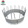 Farm sheep cattle horse and goat portable metal galvanized steel round bale pasture hay rack livestock feeder