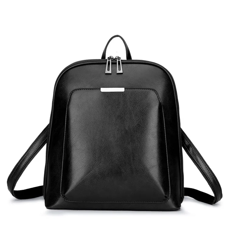 

Wholesale Cheap PU Leather Multifunction Backpacks Women School Backpacks Bags Black Backpacks for Girls, As picture