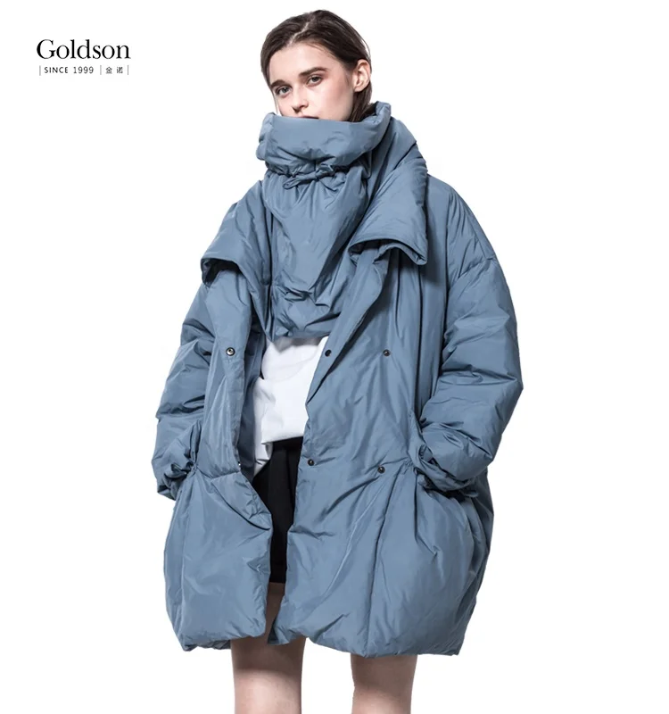 

Hot sale woman oversized nylon puffer coat women duck down jacket