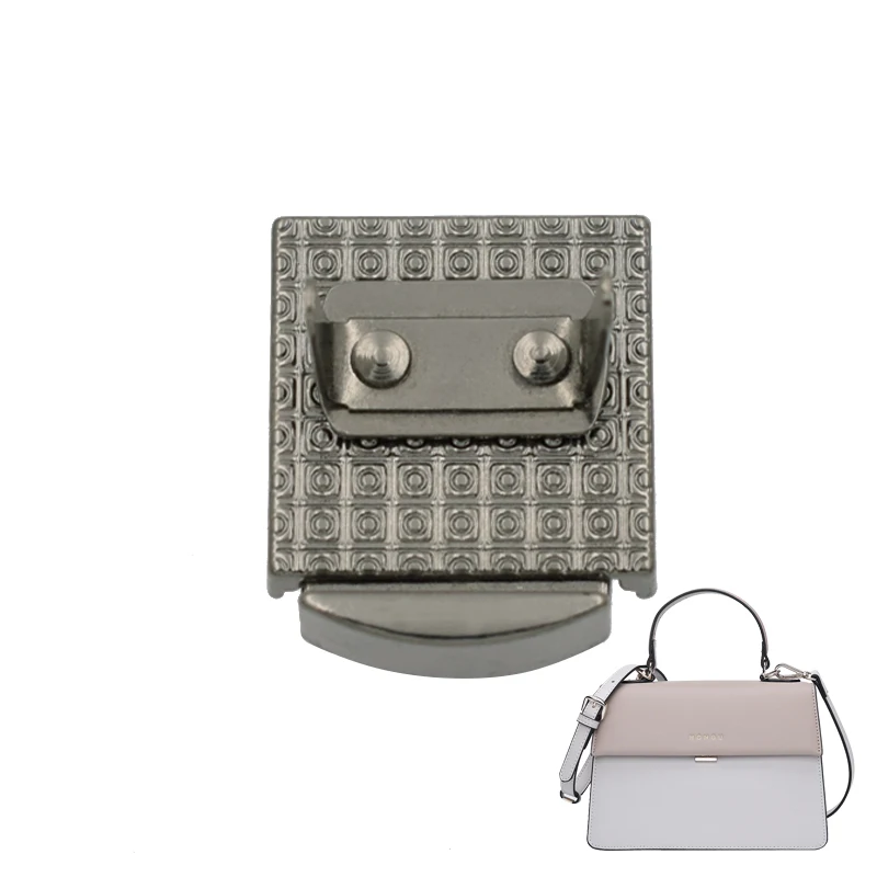 

Fashion simple small metal hide push lock for purse