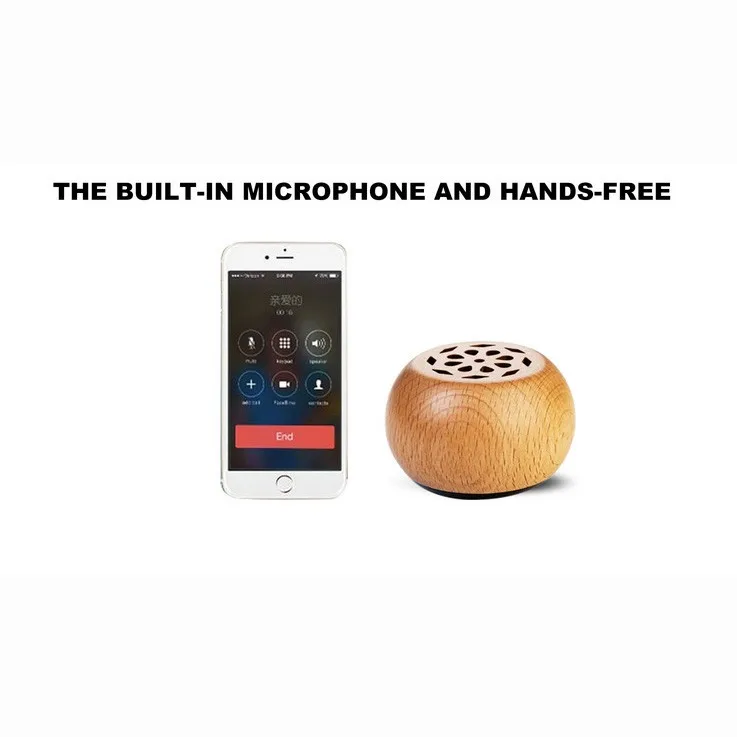 OEM wireless bluetooth wooden speaker smart subwoofer mini portable speakers with TWS funtion - ANKUX.COM