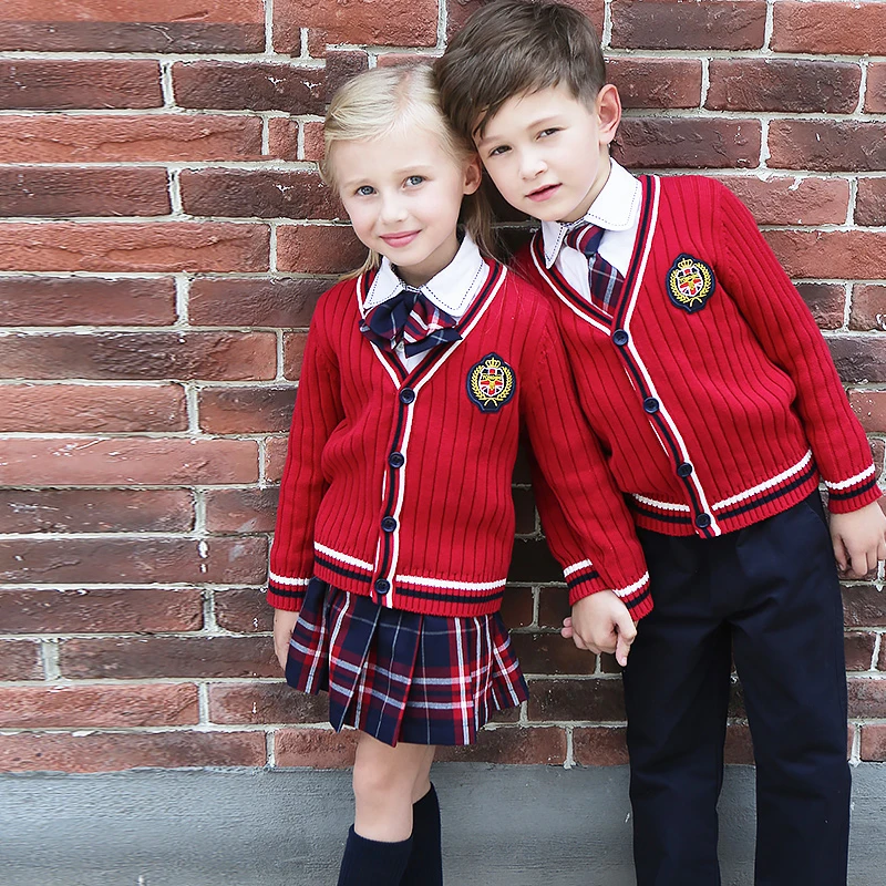 

High School kids School-uniform Sample for Customized Color Combination School Uniform Patterns for Spring Autumn, Sample or be customized