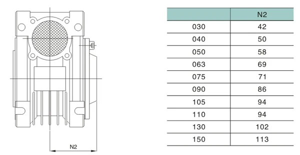 Alumibum NMRV 025 worm gear speed reducer