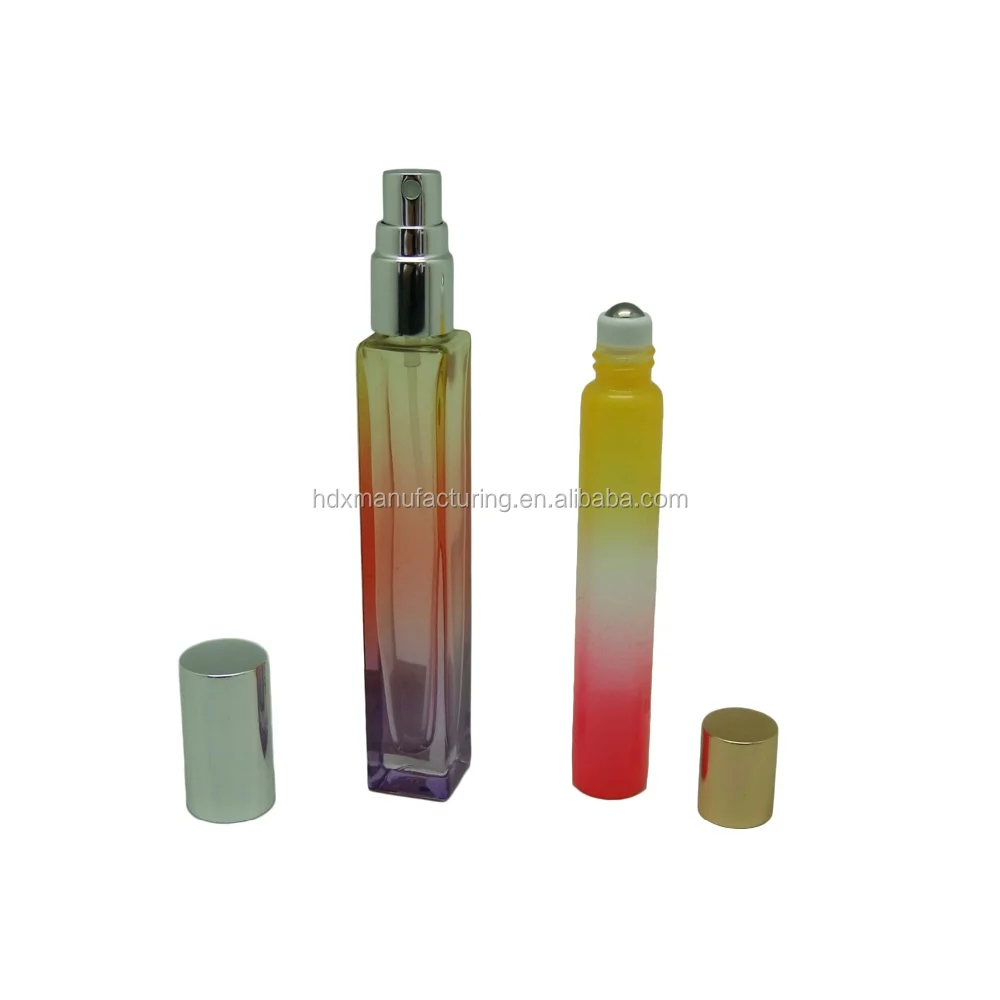 10ml Roll On Glass Gradient Perfume Bottle Fine Mist Sprayers Rollerball Perfume Bottles 0467