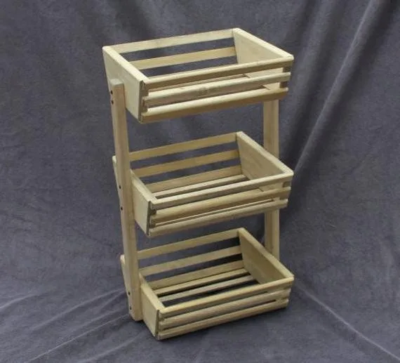 wooden rack for basket wooden basket holder wood stand