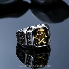 Nouveau Cr&acirc;ne Anneaux En Gros En Laiton Tendances Personalit&eacute; Punk hommes Hipster Anneaux