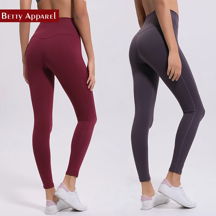 

women high waisted workout tight gym yoga sport fitness 80nylon 20spandex leggings, Custom pocket woman high waisted yoga pants