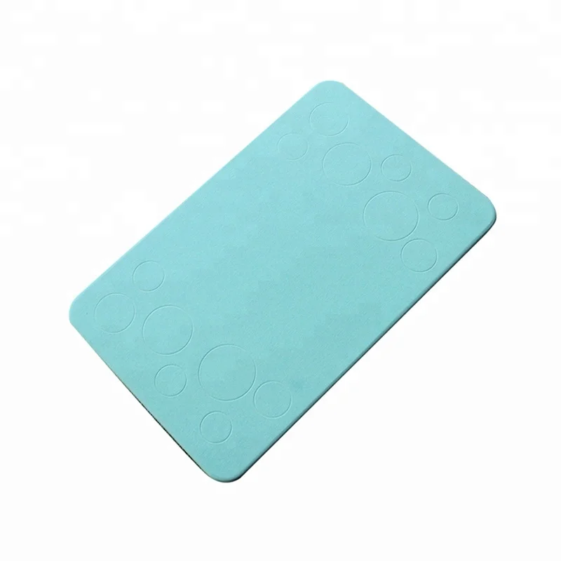 

Bathroom Mats Diatomite Earth Bath Mat Absorbent Non Slip Mats, Green/pink/blue/gray or customized