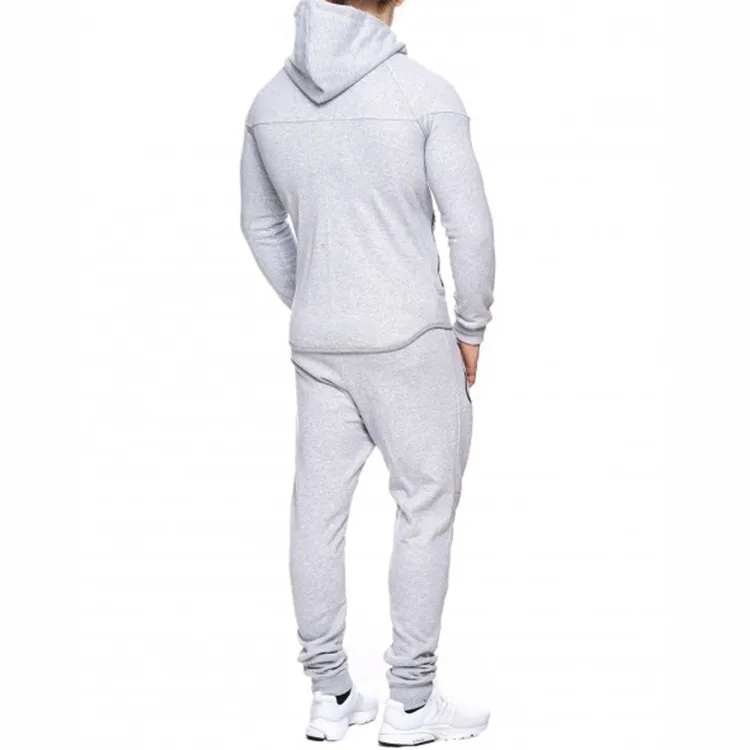 2017 Men Fashion Gray Joggers Zipper Pockets Stretch Slim Fit Blank ...