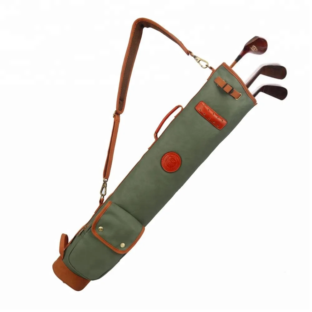 

HIBO High Quality Green Canvas Vintage Golf Club Bags