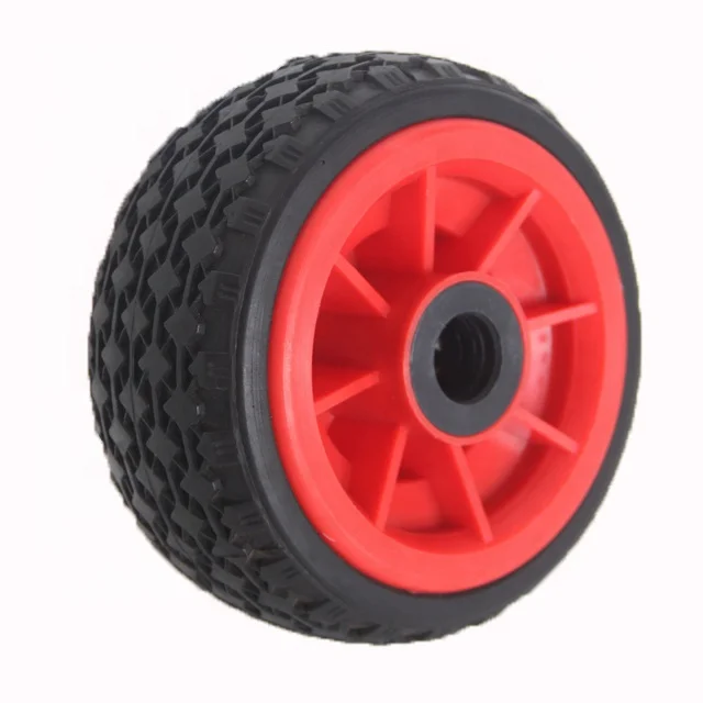 
6 Inch 7 Inch 8 Inch 2.50-4 China Manufacturer Industrial PU Rubber Solid Flat Free Sand Tire Hand Trolley Wheel 