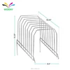 Chrome plated metal wire office desk table organizer file rack