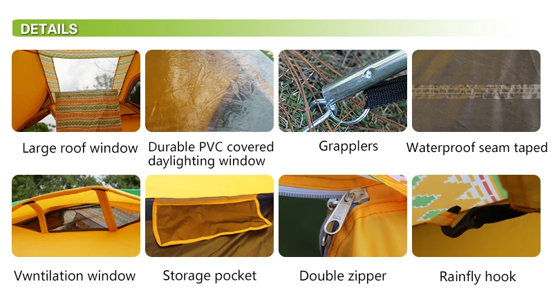 2017 NEW 4-6 person waterproof Extra large waterproof leisure family luxe outdoor camping  tent