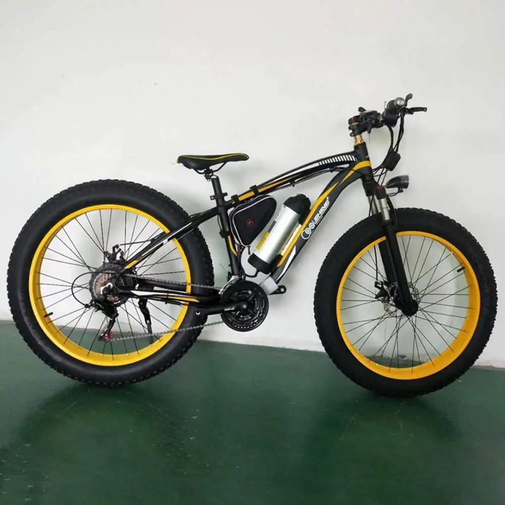 electric fat bike 36v 350w lithium yellow review