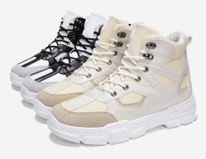 Up1578r Latest Pu Leather High Neck Sport Shoes For Men Buy High