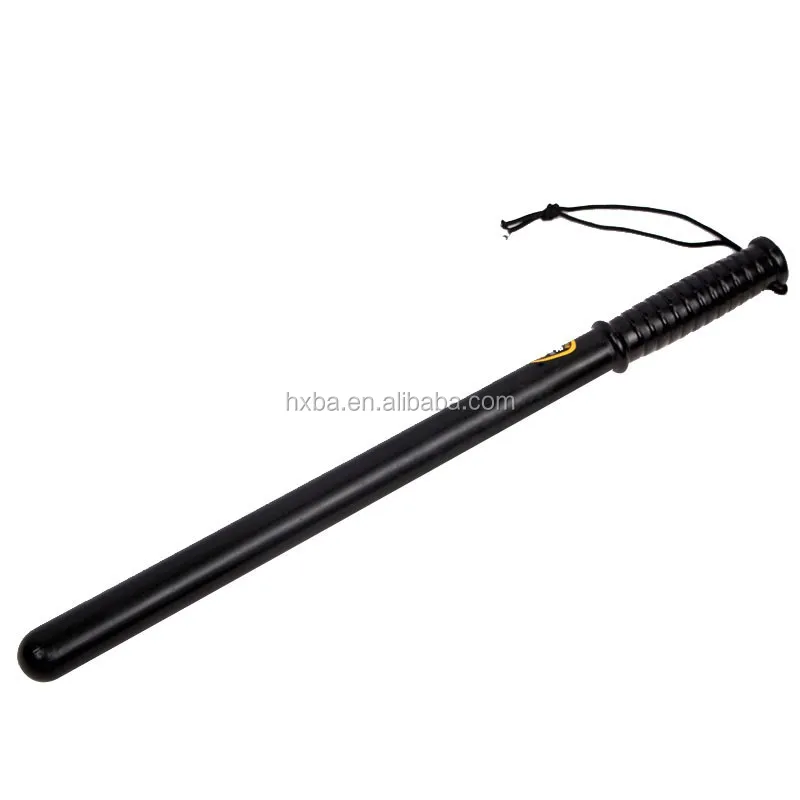 
high quality 50cm plastic police baton with string PP ABS PC tonfa baton rubber baton 