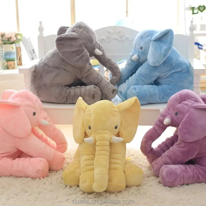 

40cm New Fashion Animals toys Stuffed Soft Elephant Pillow Sleep Toys Room Bed Decoration Plush Toys for kids