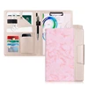 legal size pink folder pu folio a4 women leather portfolio with phone case