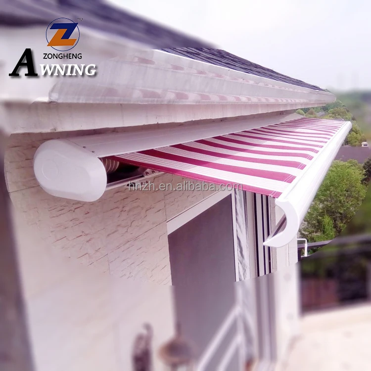 
Fast delivery outdoor waterproof electrical automatic remote control aluminum retractable folding arm awning 