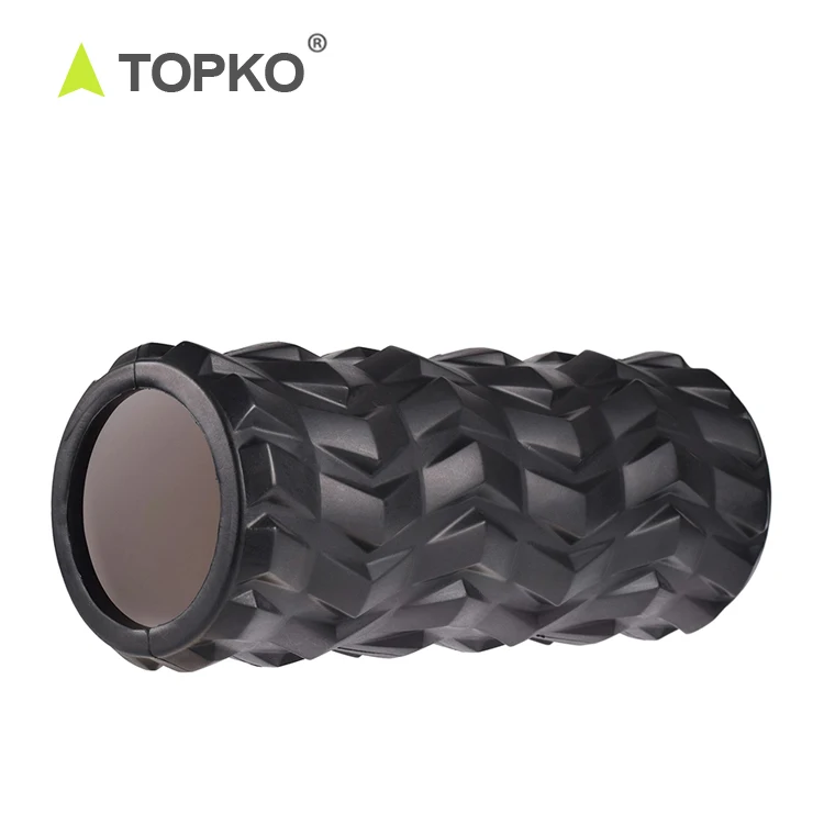 

TOPKO Eco Wholesale Private Label Fitness Exercise Low Density Eva Grid Foam Roller Custom Logo For Muscle Massager 2021, Customized