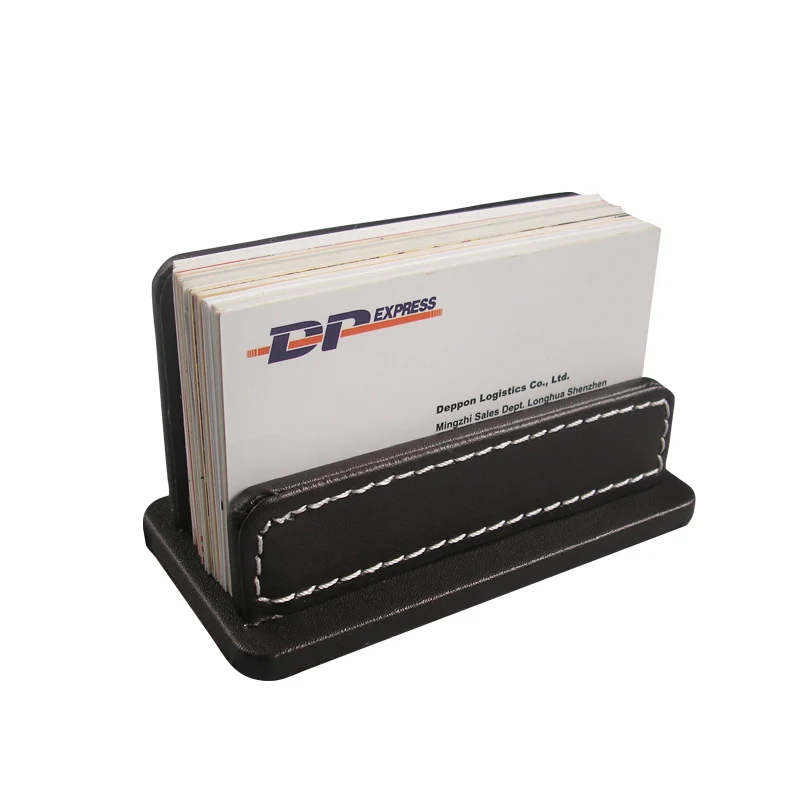 Leather Wood Office Table Visiting Card Holder Buy Office Table Card