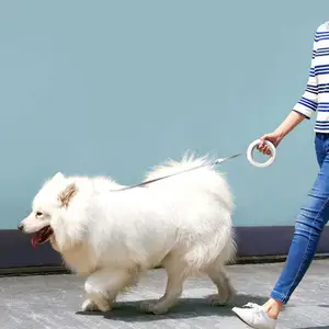 Image of XIAOMI MOESTAR UFO 2.6m Retractable Dog Leash USB Rechargeable LED Night Light 50kg Static Tension Dog Traction Rope Pet Puppy T